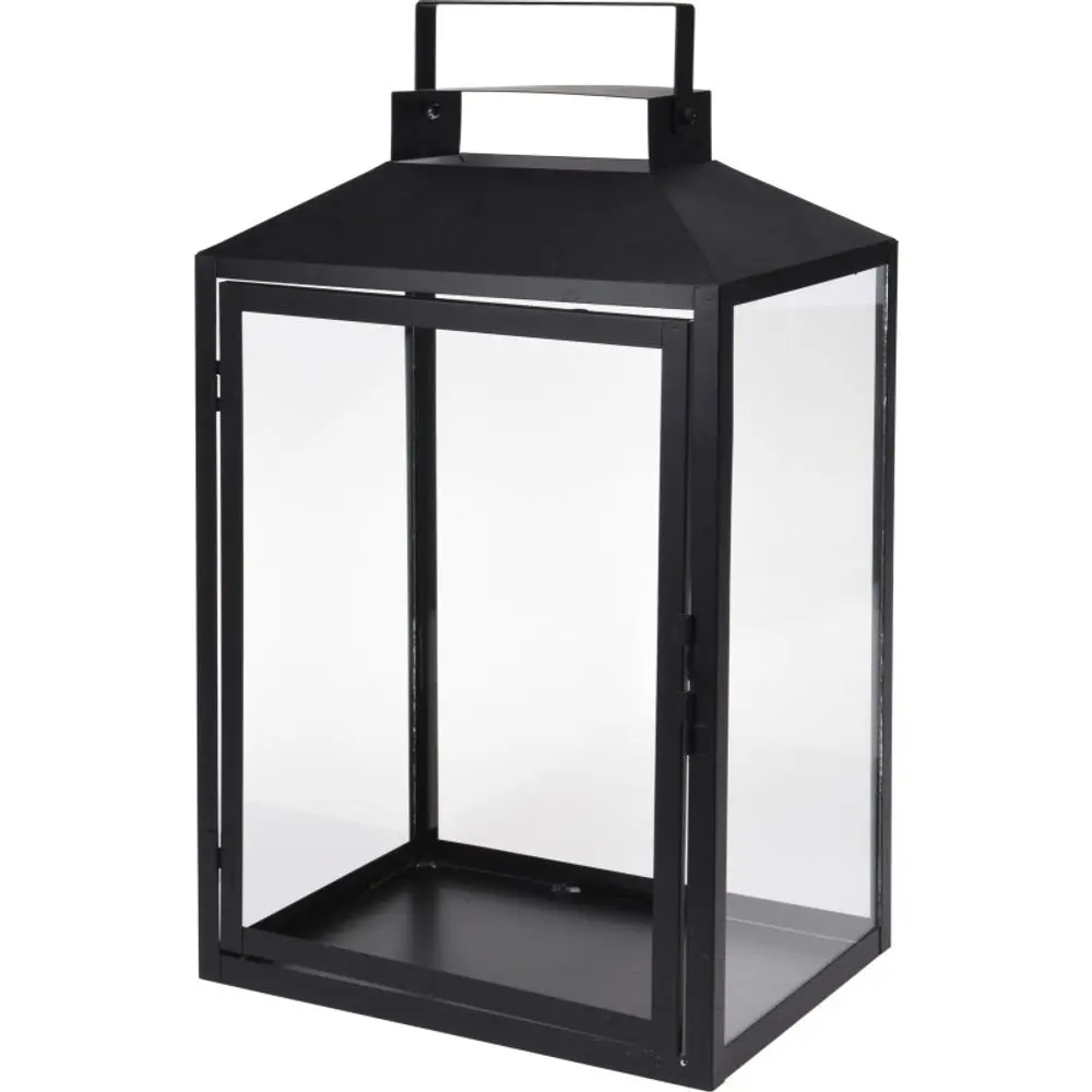 HOMESTYLING Lucerna kovová sada 3 ks sklo 44+35+28cm KO-HZ1952000