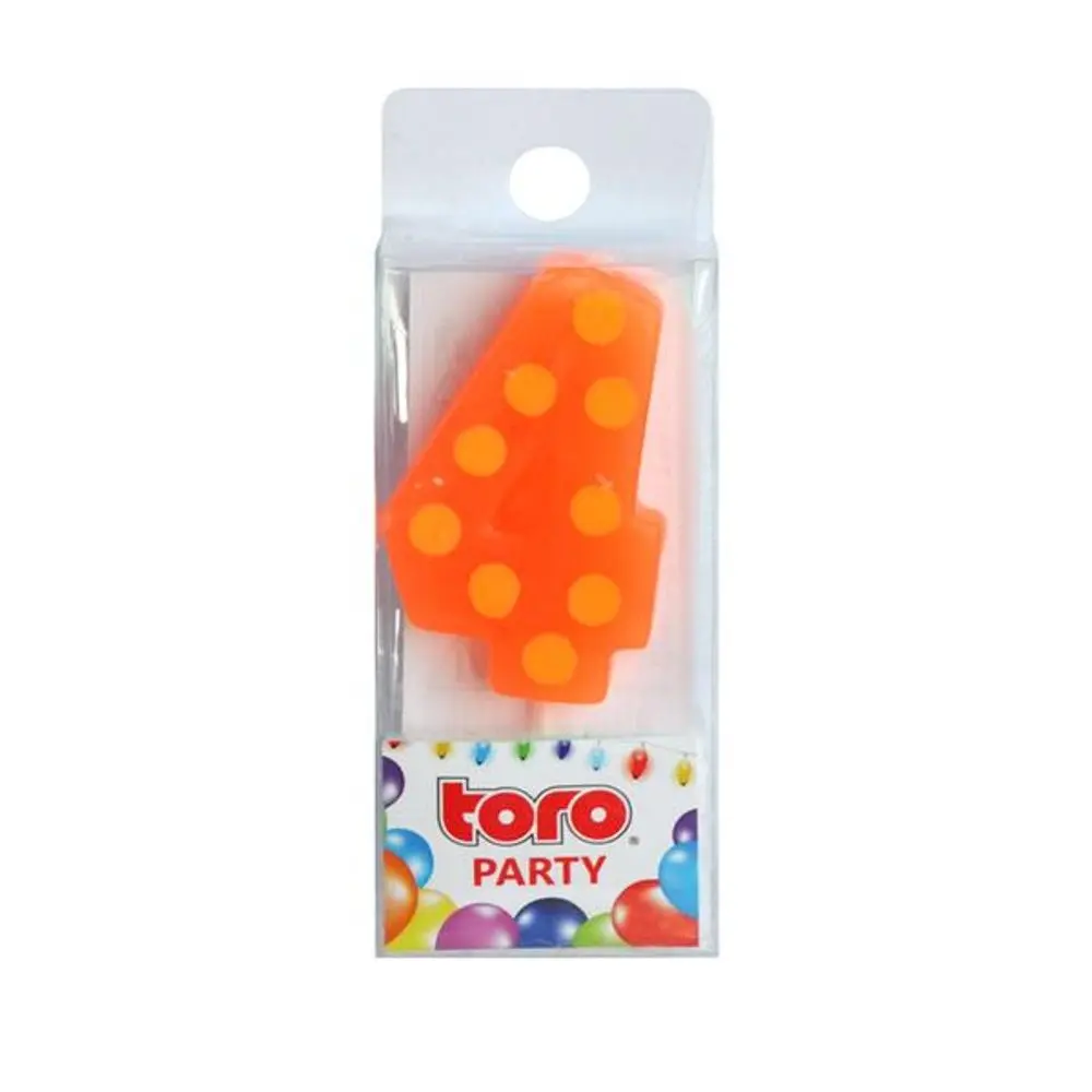TORO SVÍČKA ČÍSLICE "4", ZAPICHOVACÍ, 3X4,5X0,9CM