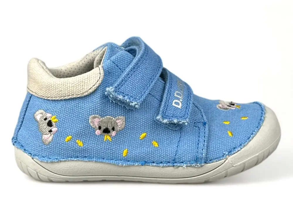 DDstep ultra lehké plátěné barefoot boty - Modré - 21
