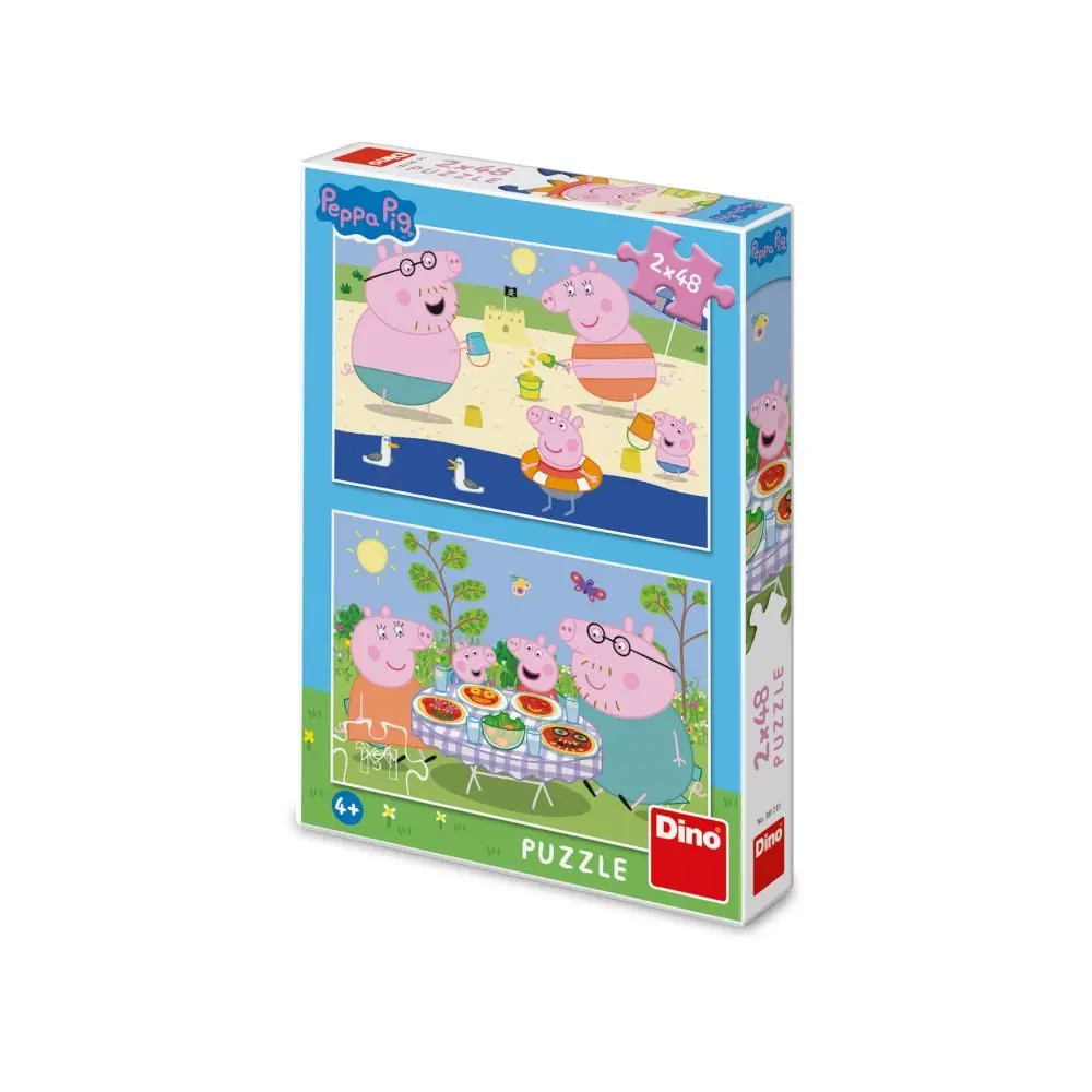 DINO Peppa Pig Na dovolené 2x48 dílků