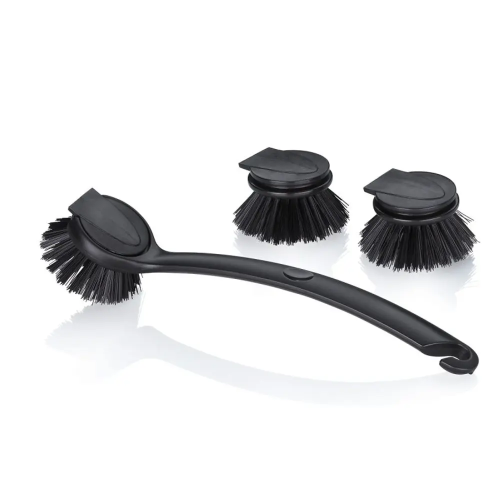 KELA Sada kartáčů na nádobí Pit plast černá 26x6,5x9,5cm KL-12158