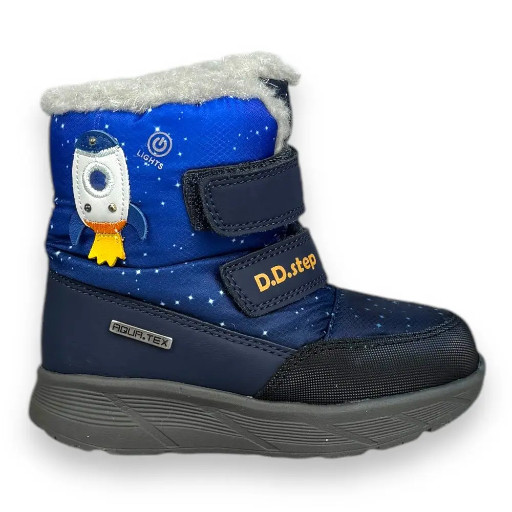 DDstep dětské LED zimní boty s membránou - Raketa -