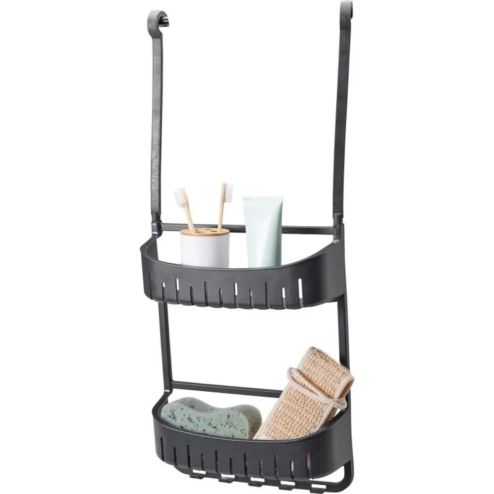 BATHROOM SOLUTIONS Regál koupelnový závěsný s přísavkami šedý KO-C80653830seda