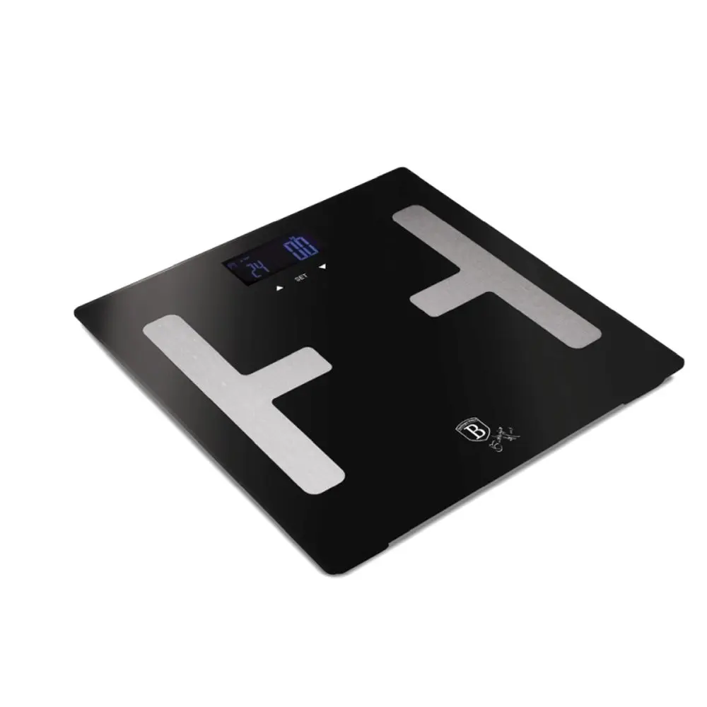 BERLINGERHAUS Osobní váha s měřením tuku, svalů a vody 180 kg Matte Black Collection BH-9734