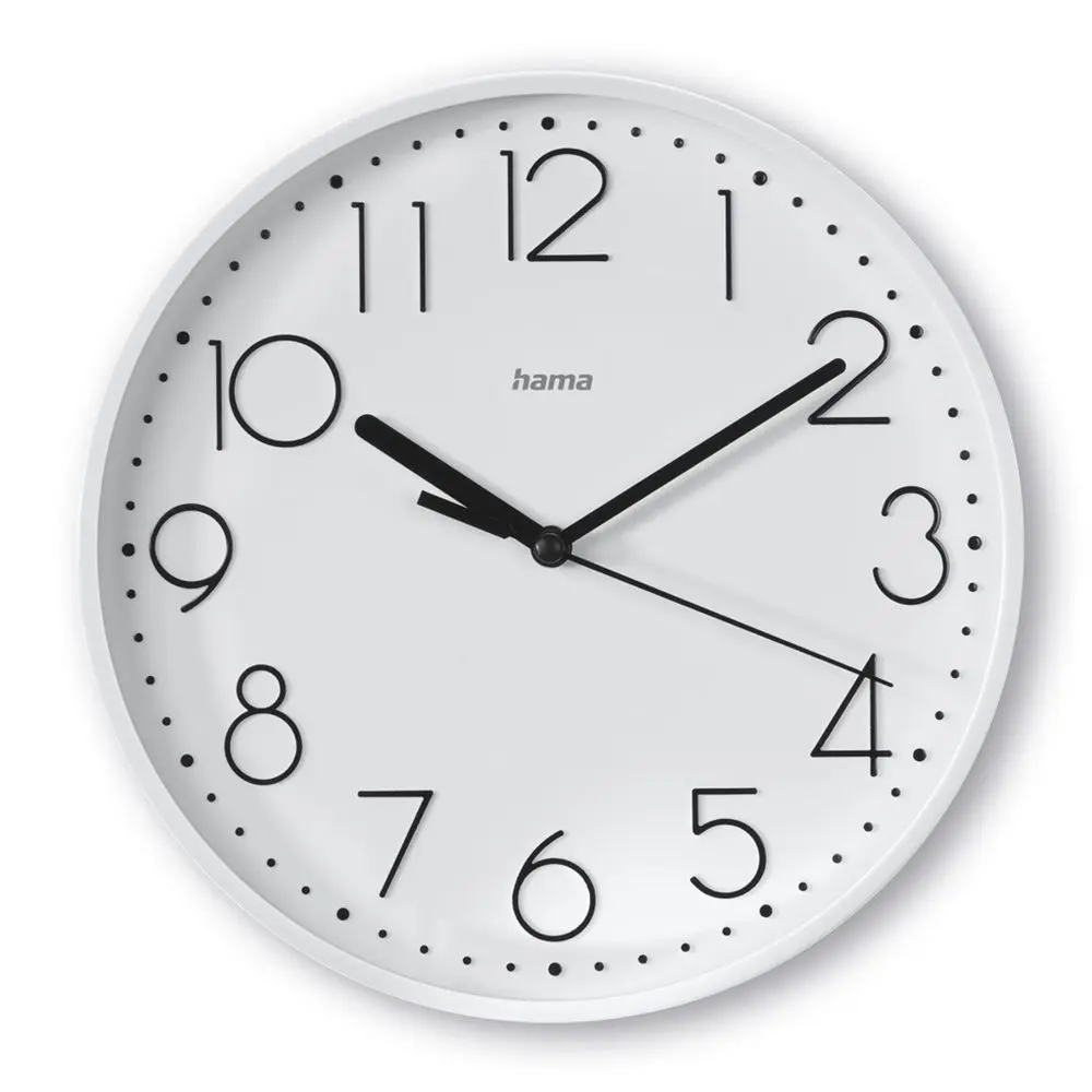 Hama Salina, nástěnné hodiny, průměr 22 cm, tichý chod, bílé
