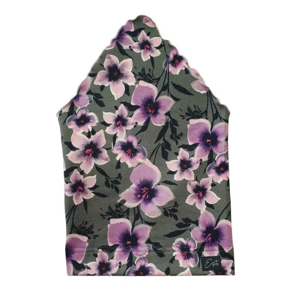 ESITO | Dívčí šátek na hlavu Purple flower - zelená / 38 - 46 zelená