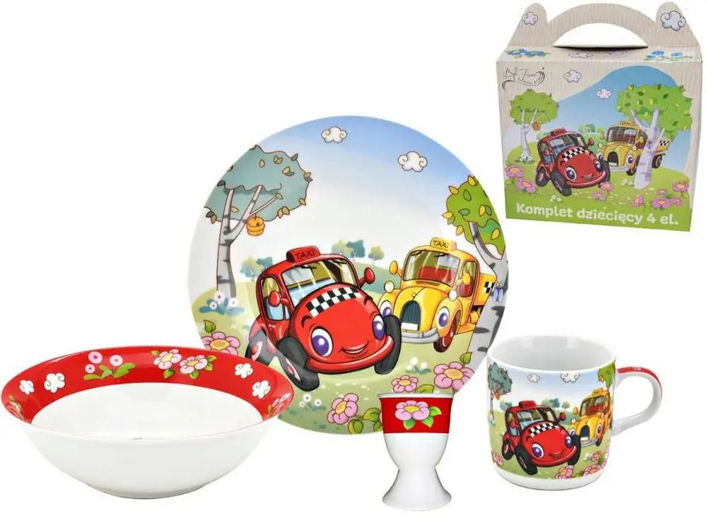 soupr. 4díl.AUTO, děts.jídel., porcelán, DB