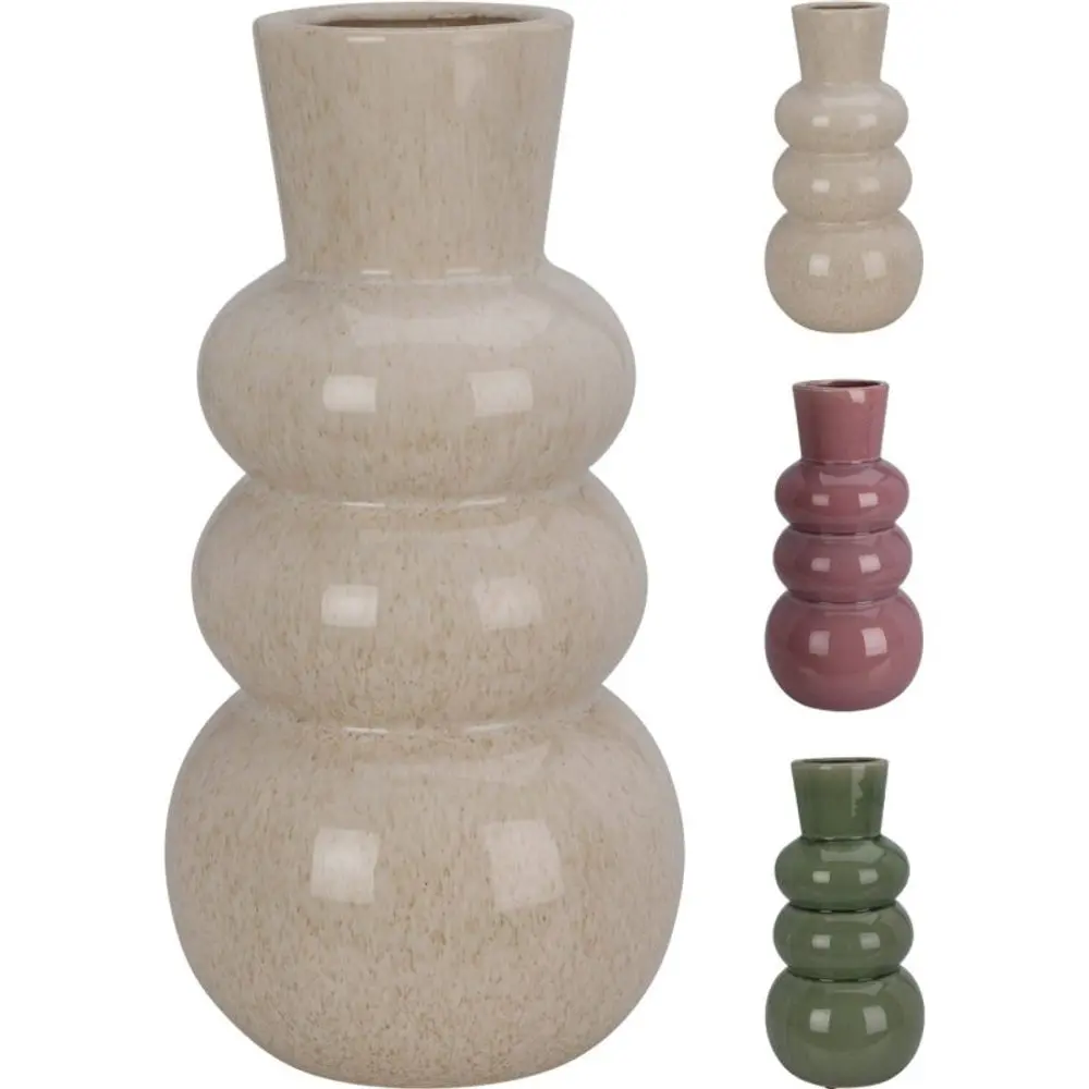 EXCELLENT HOUSEWARE Váza 3 bubliny 30 cm šedobílá KO-095241210sebi