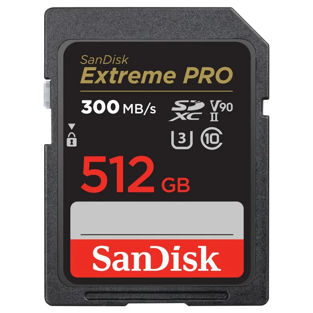 SanDisk Extreme PRO, 512 GB SD UHS-II (V90)