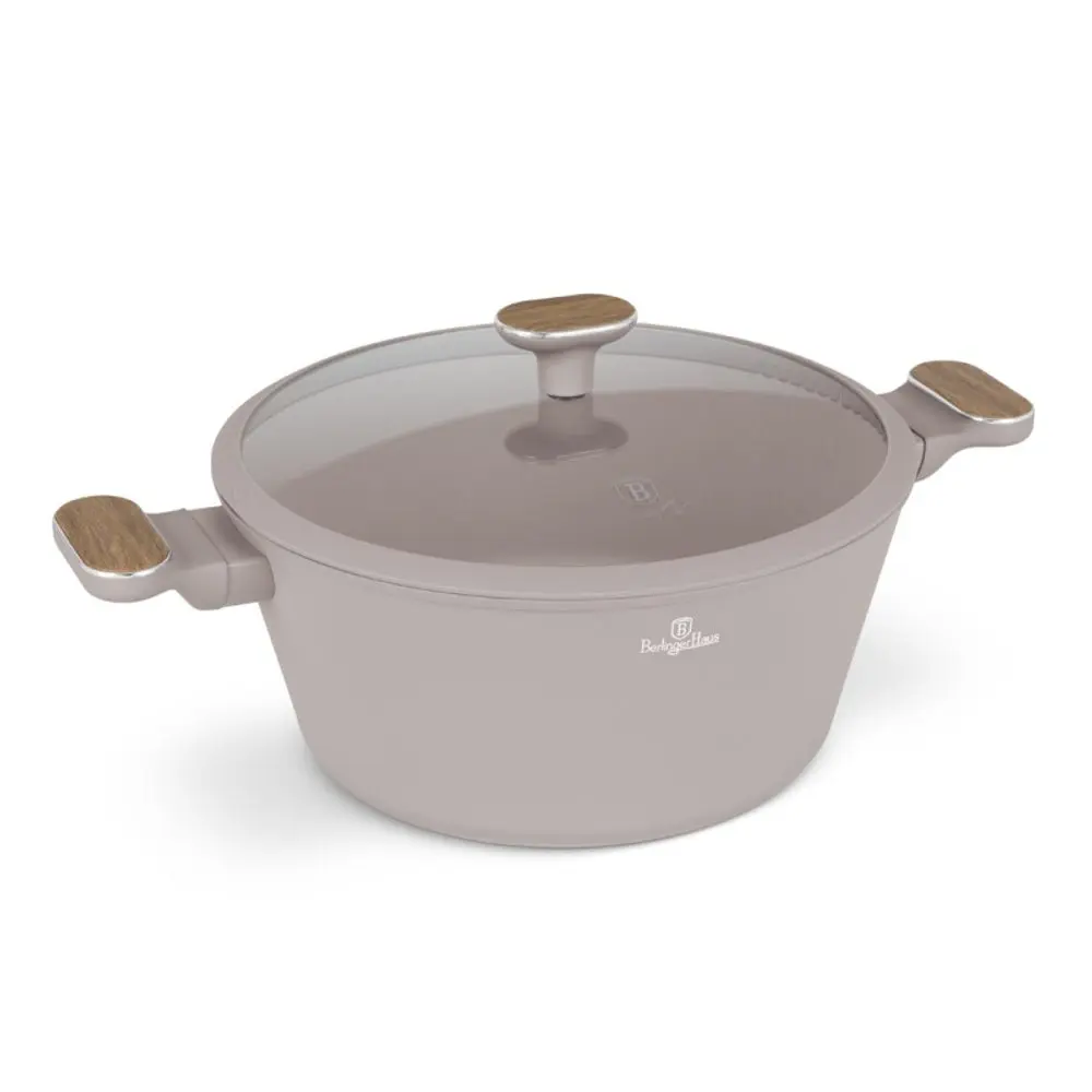 BERLINGERHAUS Kastrol s titanovým povrchem a poklicí 28 cm Taupe Nordic Collection BH-8340