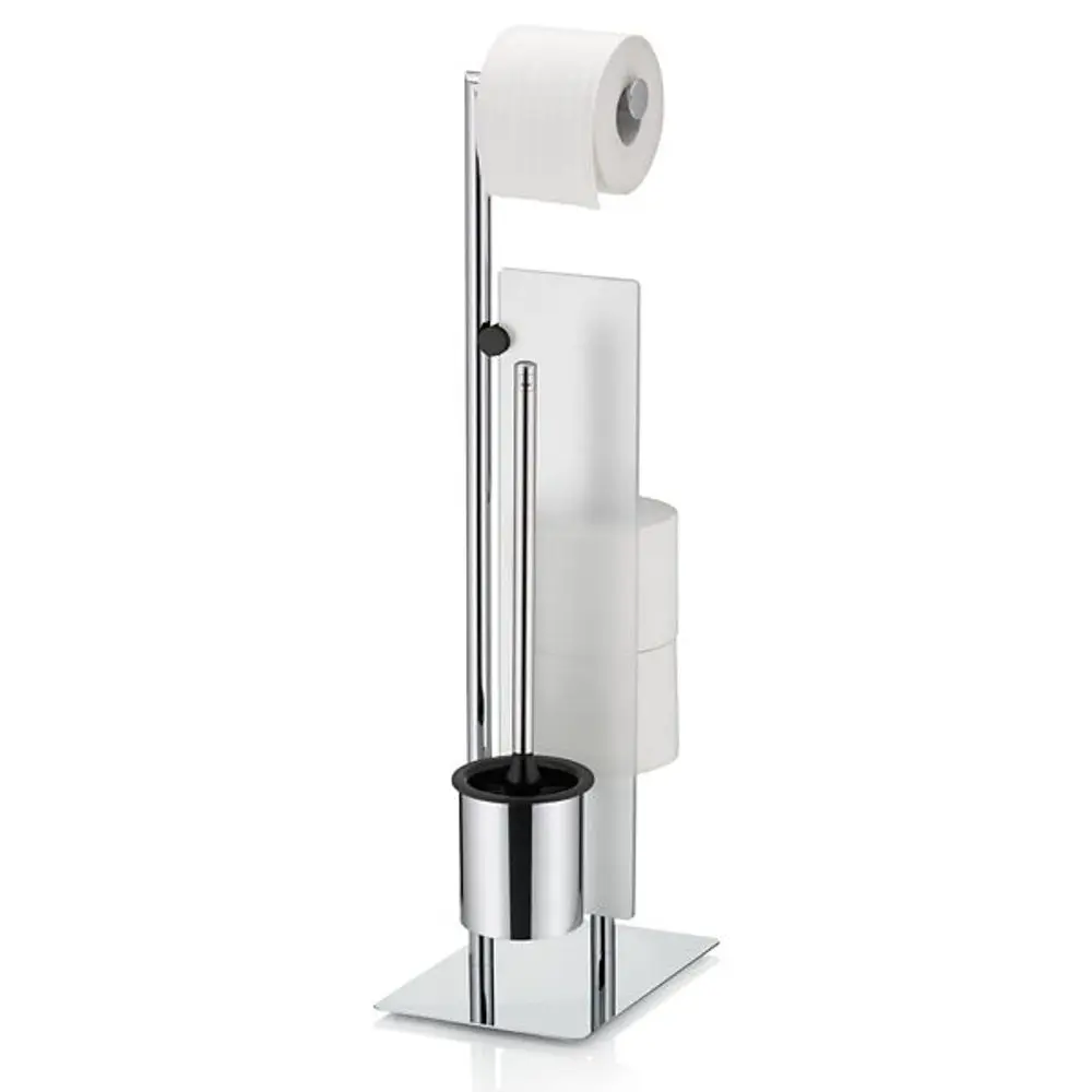 KELA WC sada Style s držákem náhradní role lesklý kov 26x18x71cm KL-22494