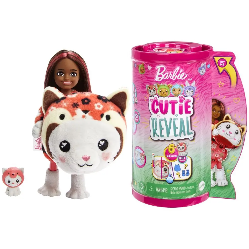 Mattel Panenka Barbie Cutie Reveal Chelsea Red Panda Cat Panda HRK28