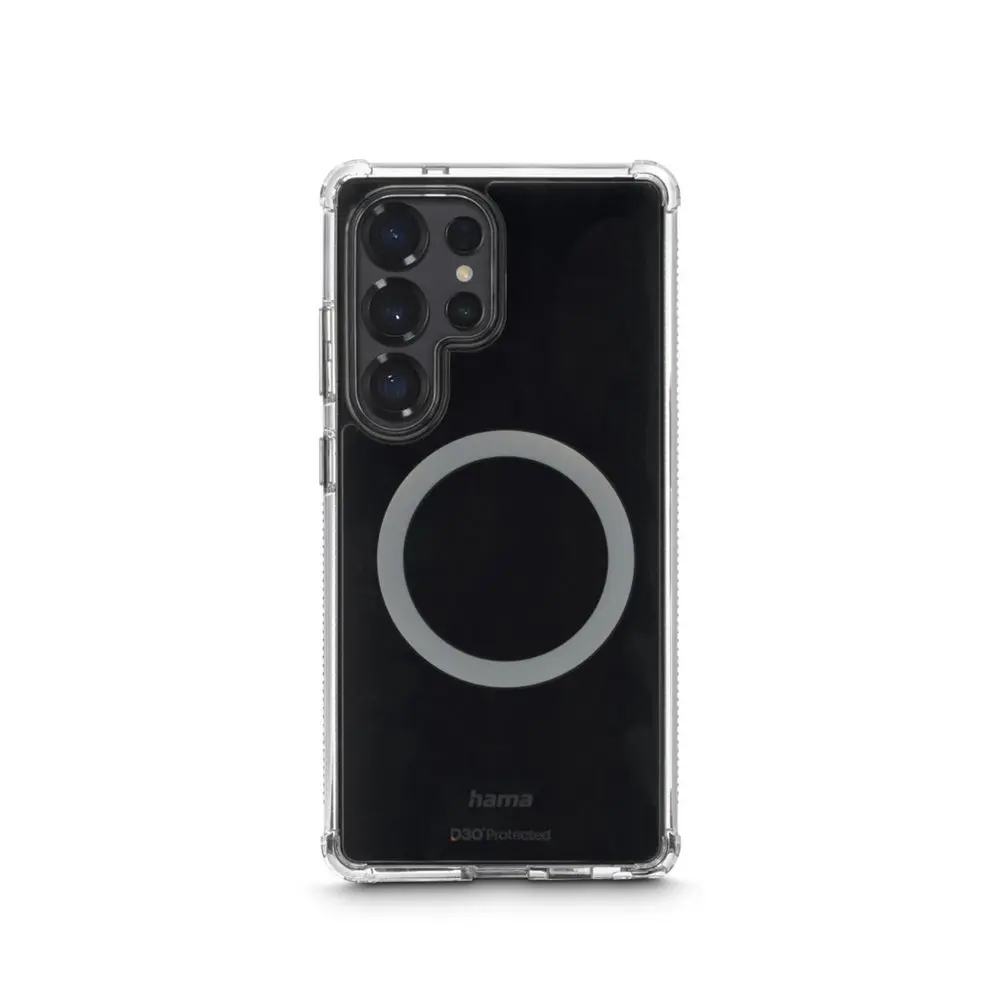 Hama Extreme Protect, kryt pro Samsung Galaxy S25 Ultra, magnetický, D3O®, nežloutne, průhledný