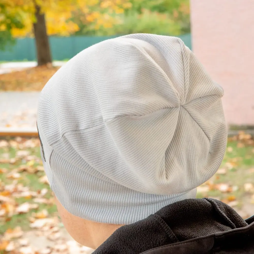 ESITO Žebrovaná čepice spadená Color Grey - šedá - 50 šedá