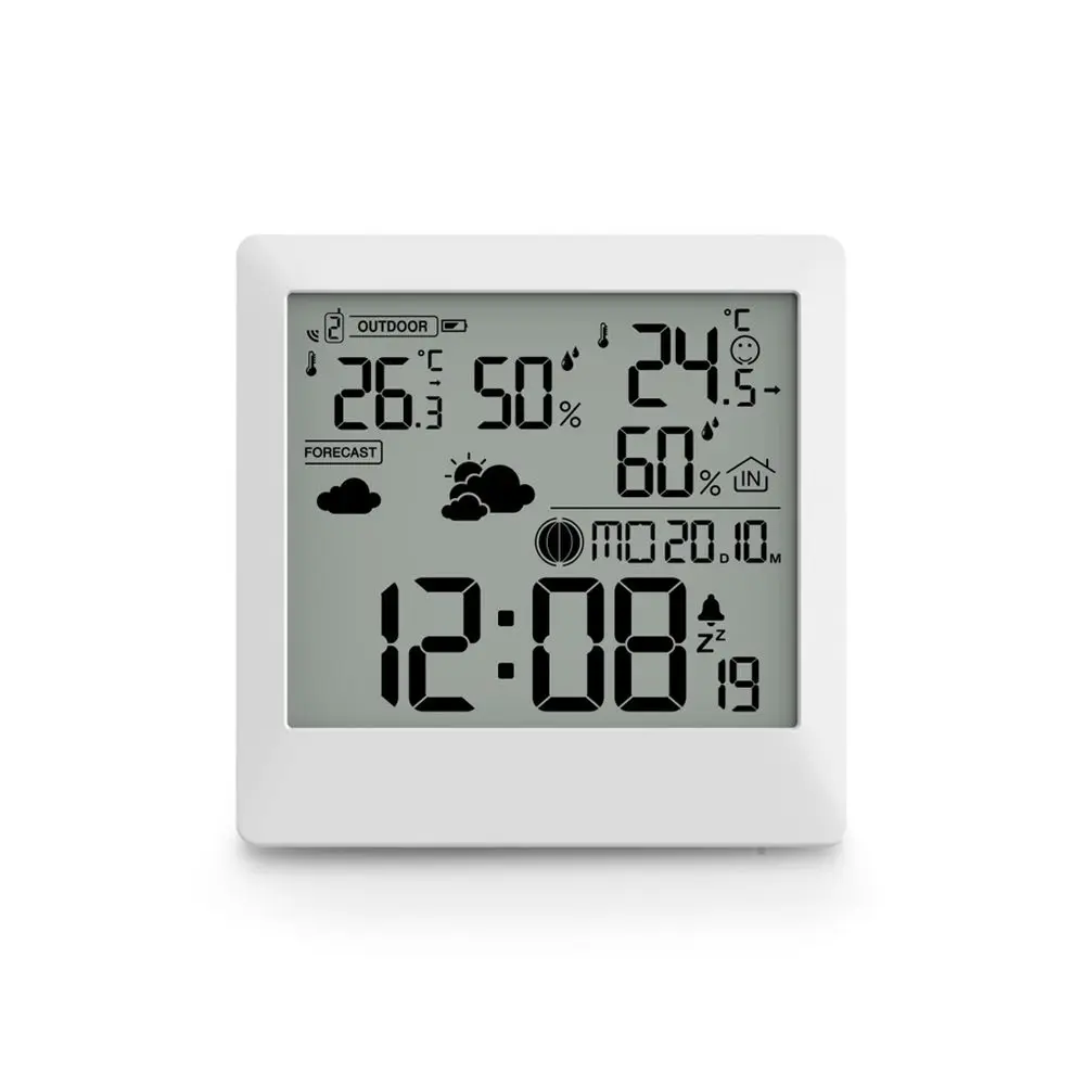 Hama Palawan, meteostanice, teplota, vlhkost, počasí, fáze měsíce, bezdrátový senzor, bílá