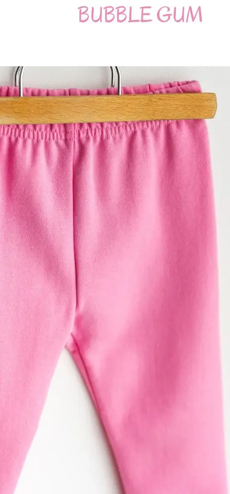 Termo legíny dívčí jednobarevné bubble gum