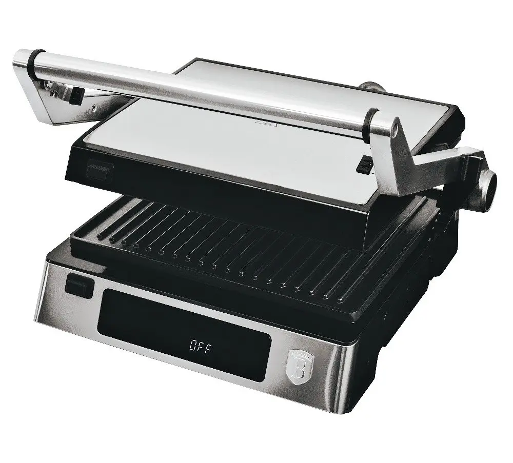 BERLINGERHAUS Kontaktní gril elektrický s nepřilnavým povrchem 2000 W Stainless Steel BH-9603