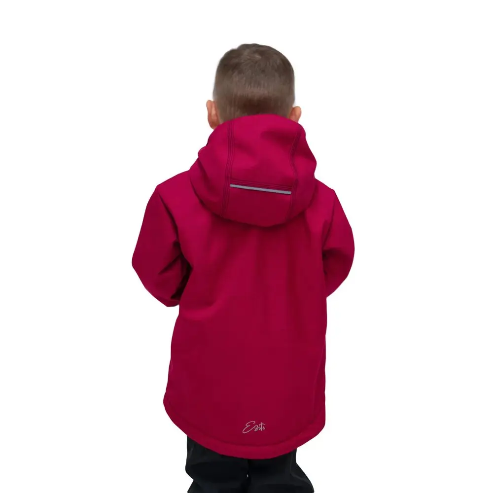ESITO Dětská zimní softshellová bunda s beránkem Red - 98 červená