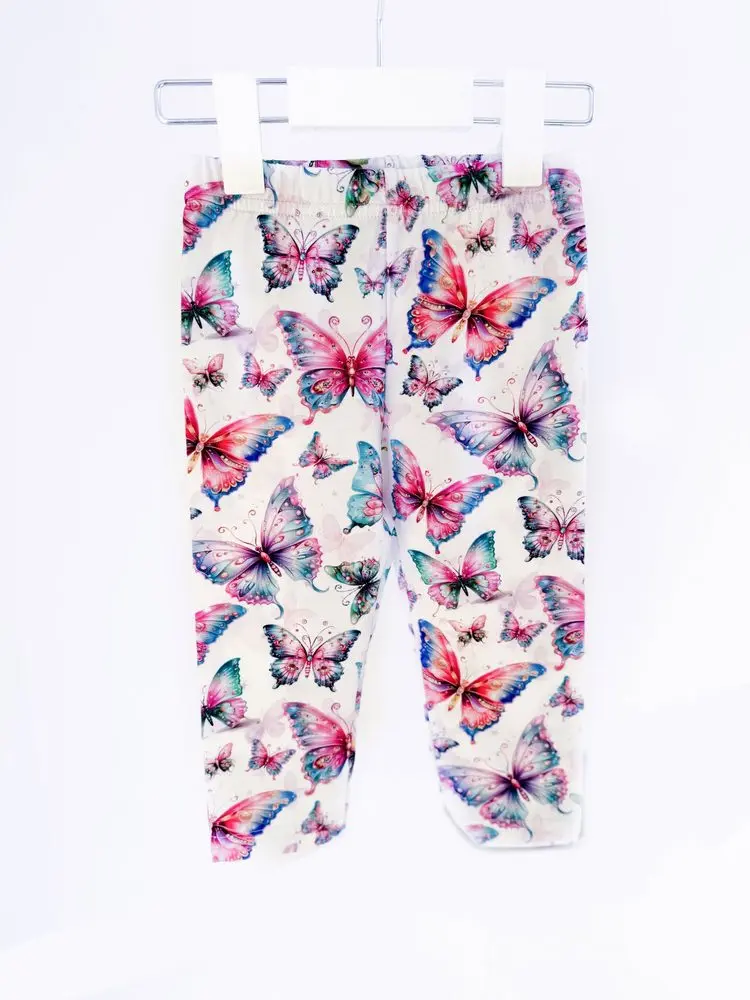 3/4 Legíny Lily Grey butterfly - 110