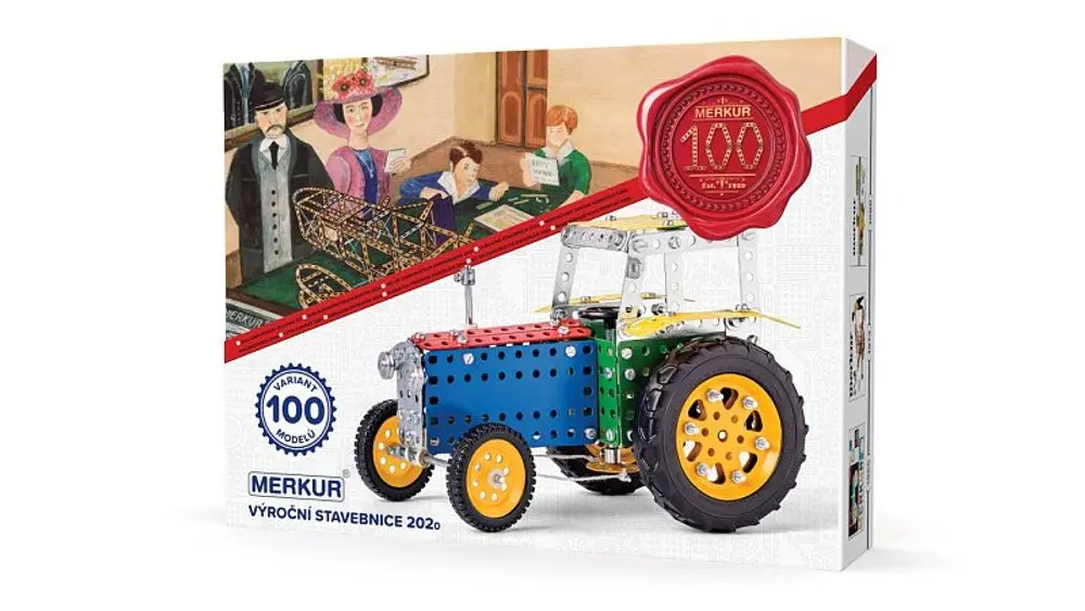 Merkur M2020 Výroční stavebnice, 753 dílů, 100 modelů
