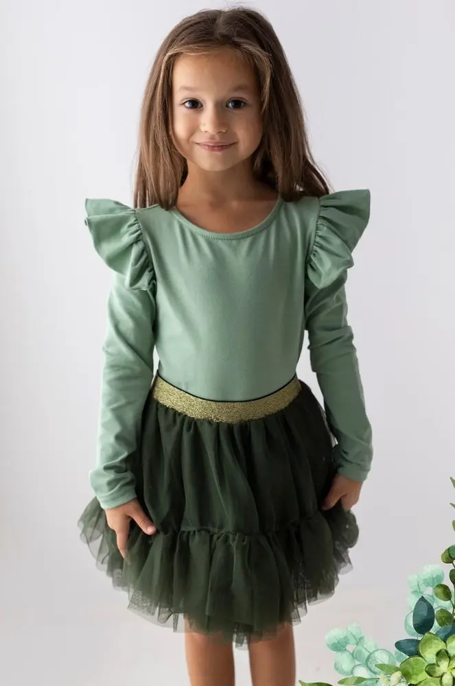 Lily Grey dívčí sukýnka Princess Lily Grey Gold green - 110