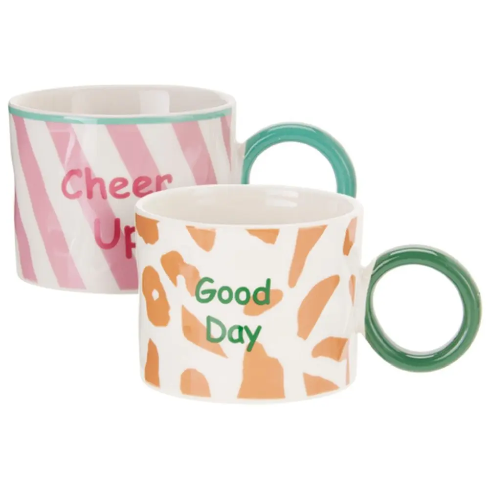 SIAKI Sada hrnků porcelán 2 ks 380 ml modrá / žlutá KO-Q80001120mozl