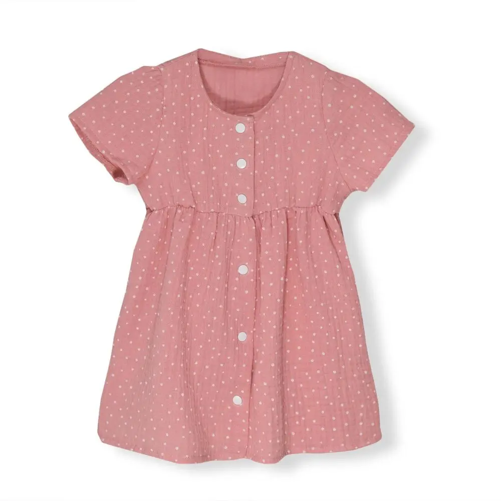 ESITO Mušelínové šaty Barunka Cameo pink DOT - růžová / 68 -