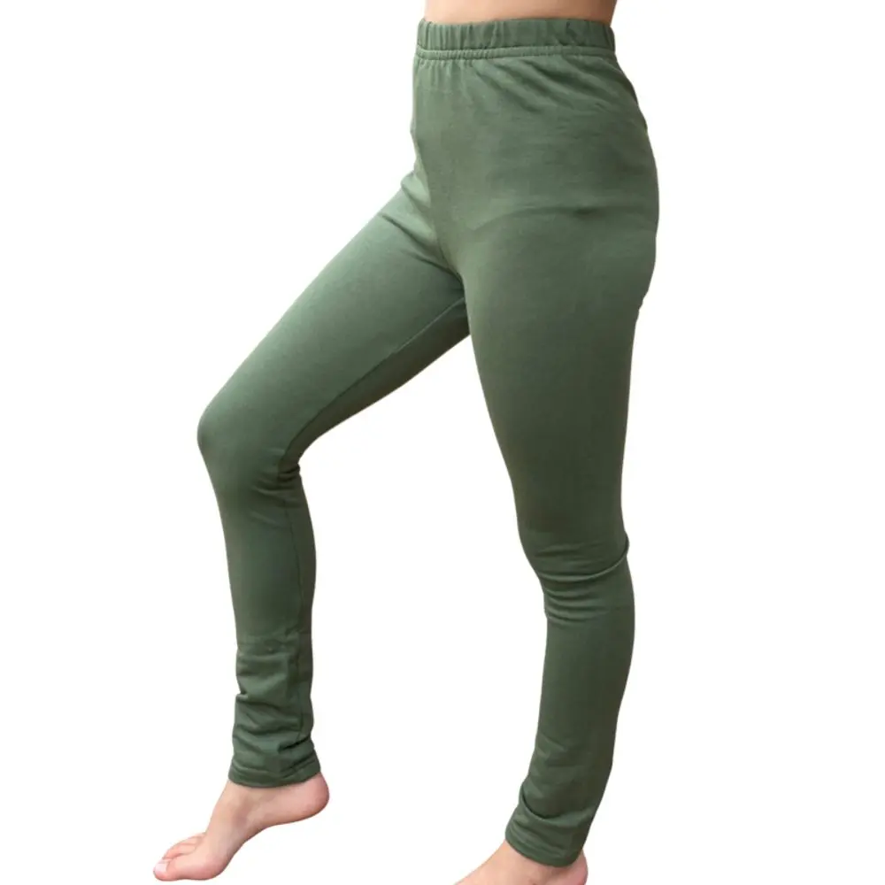 Lily Grey Termo legíny dívčí jednobarevné - Khaki