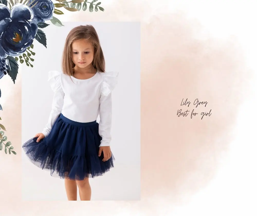 Lily Grey Dívčí blůzka Lily Grey - White s krajkou - 152
