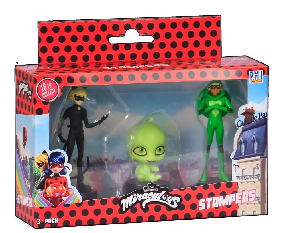 Miraculous: Beruška a černý kocour 3 pack razítka