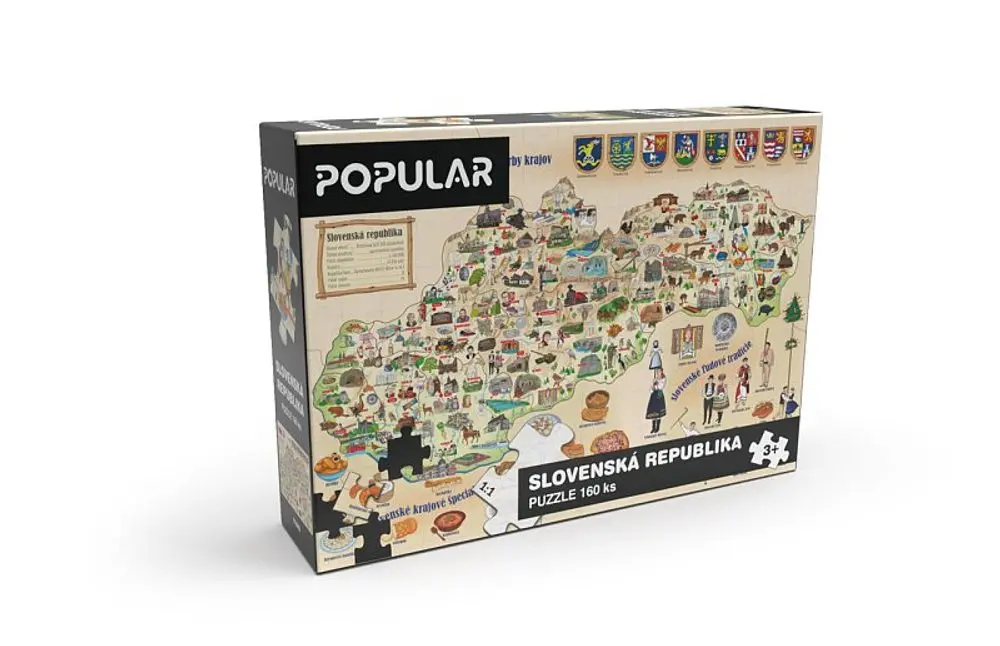 Puzzle - Mapa Slovenska 160 ks