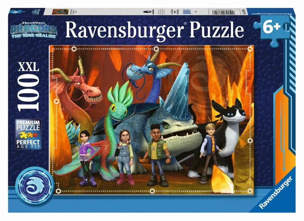 Ravensburger 13379 jak vycvičit draka: the nine realms 100 dílků xxl