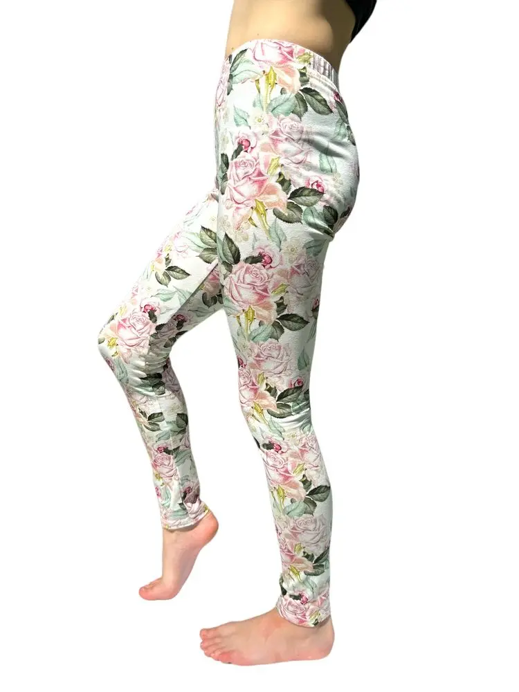 Legíny Lily Grey - Světlé růže - 110
