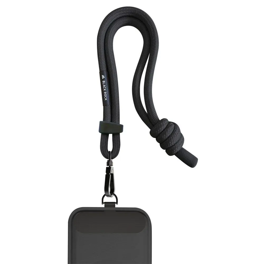 Black Rock Universal Wrist Band Lanyard, šňůrka/ poutko na mobil, s karabinkou, 25 cm, černá