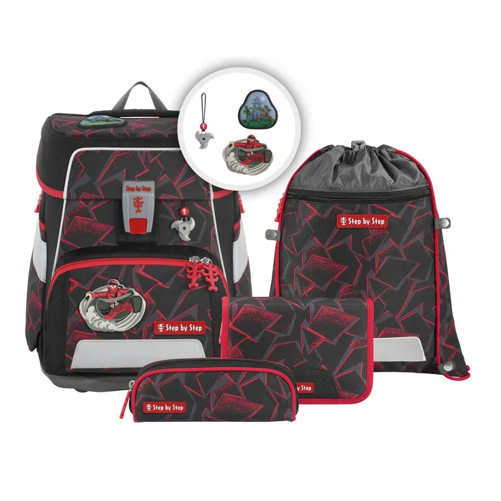 HAMA Školní aktovka SPACE pro prvňáčky - 5dílný set, Step by Step Ninja Yuma, certifikát AGR