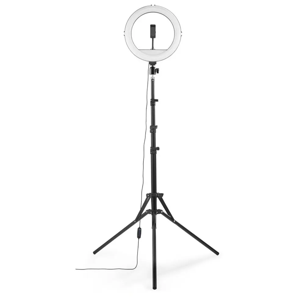 Hama SpotLight Steady 120 III, kruhové LED světlo 12" pro telefon, Bluetooth spoušť, stativ