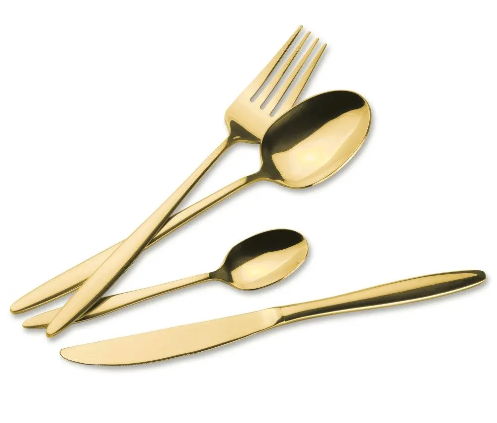 EXCELLENT HOUSEWARE Sada příborů nerez 24 ks ZLATÁ KO-CC4100940