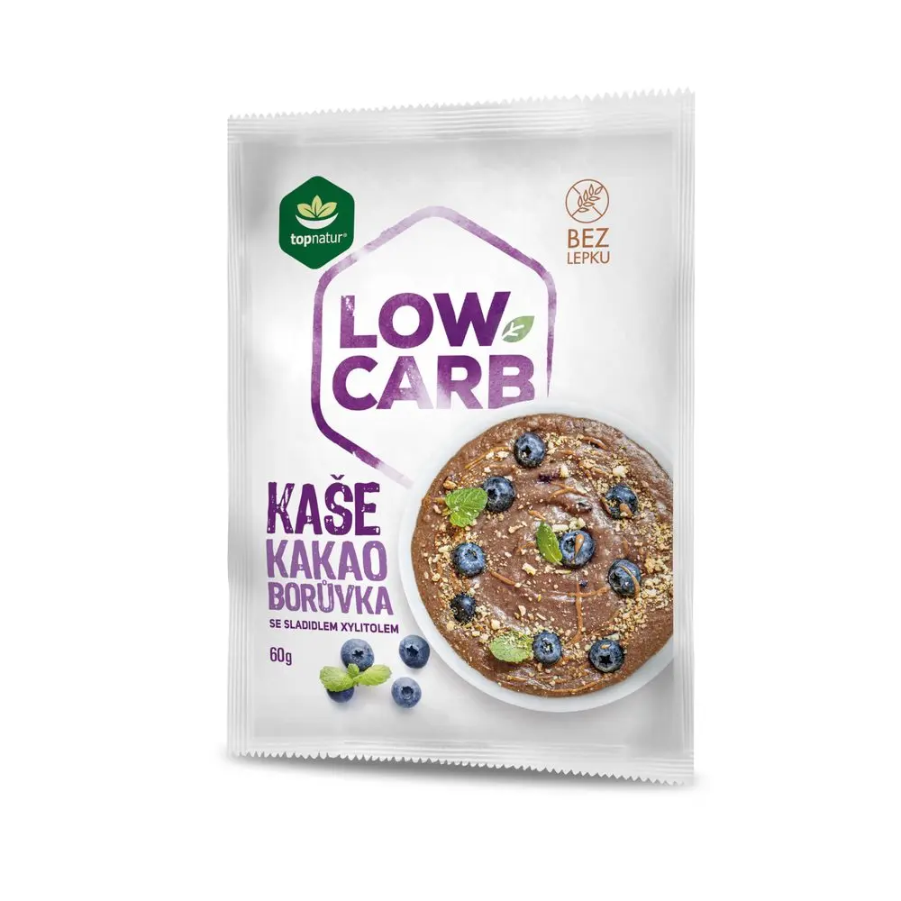 TOPNATUR Low carb kaše Kakao a borůvka 60 g