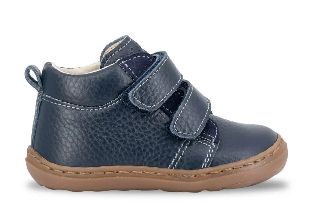 Ciciban Dětské celokožená obuv - BAREFOOT Navy -