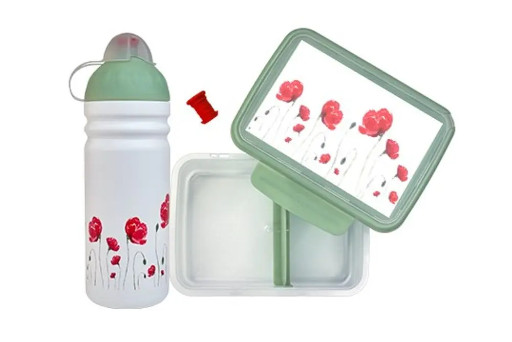 SET Vlčí máky - zdravá láhev/zdravá sváča