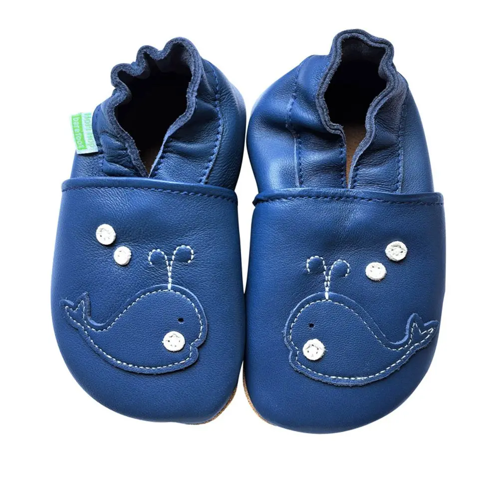 Hopi Hop Barefoot kožené capáčky - velryba - S