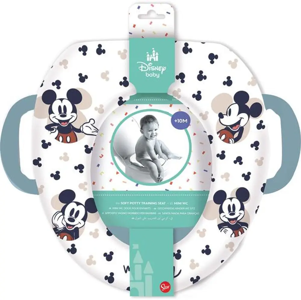 STOR Měkké sedátko na WC s držadly MICKEY