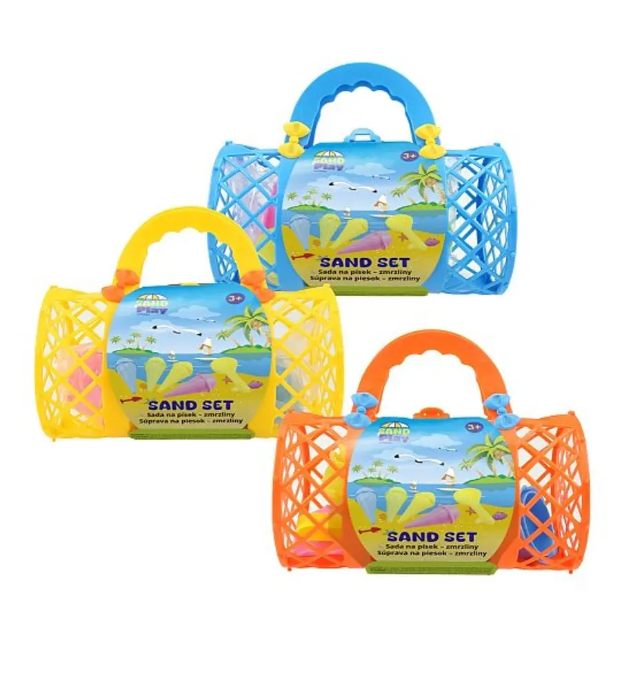 Plastica Hračky na písek - Sada báboviček v retro tašce - 9 ks