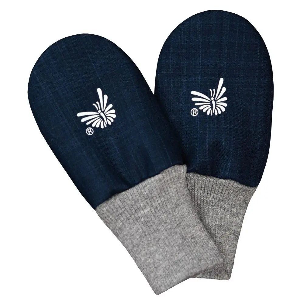 ESITO Zimní bezpalcové rukavice softshell s beránkem Navy blue - 74 - 80 navy blue