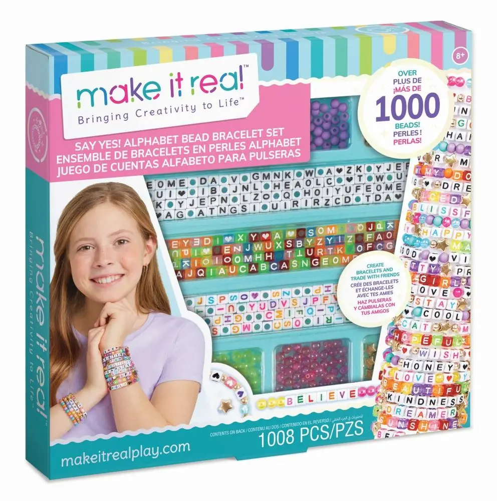 Make it real sada korálků abecedy. řekni ano!