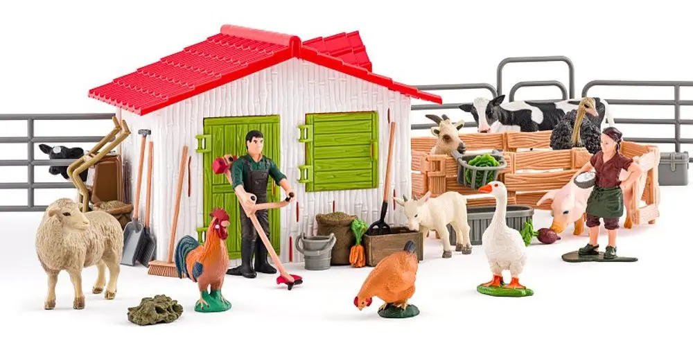 Faunica - Farma, Set budova se zvířátky