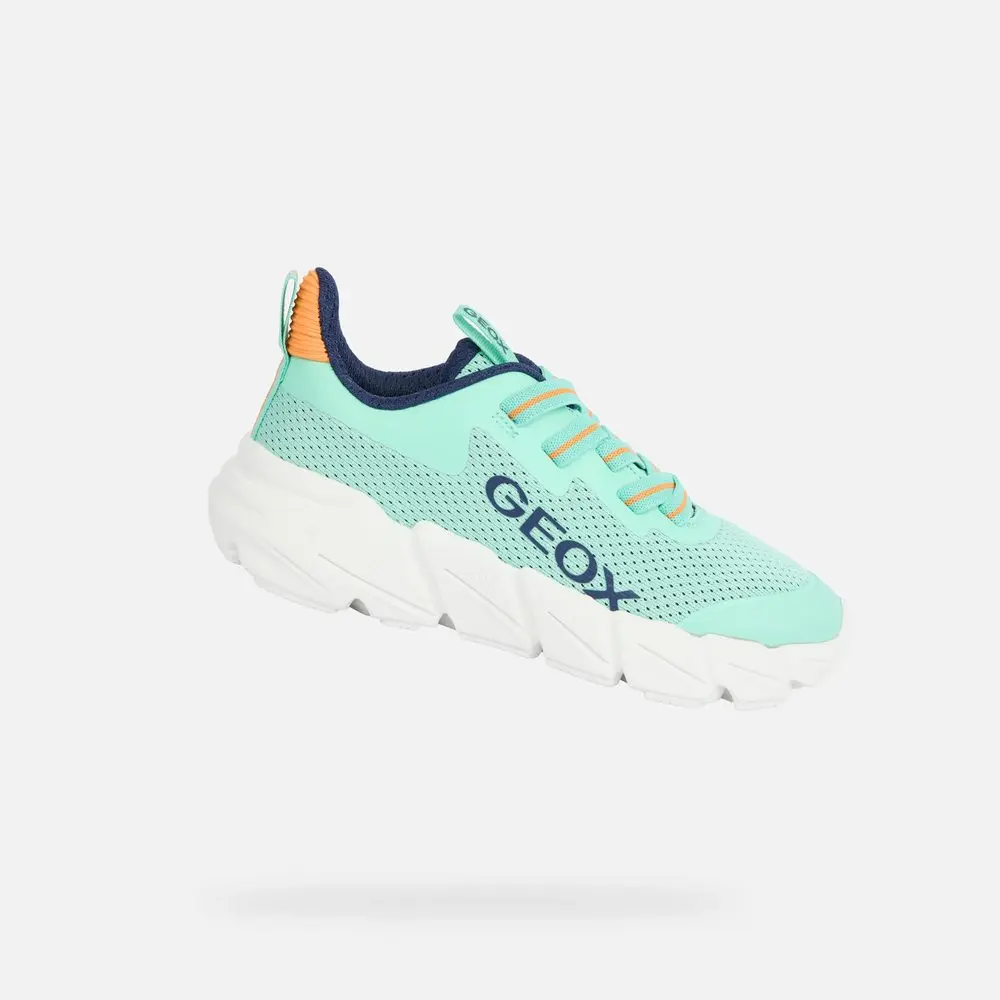 Tyrkysové chlapecké tenisky Geox Flexyper Fast - 33