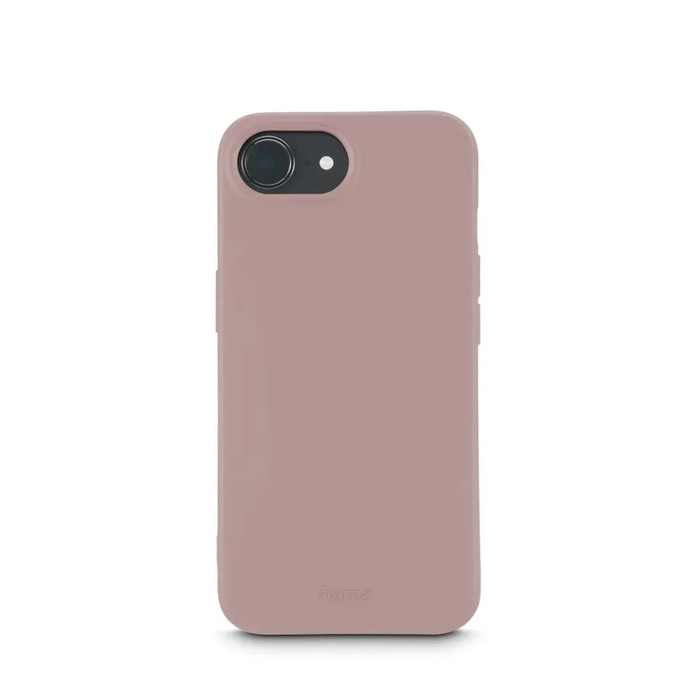 Hama Fantastic Feel, kryt pro Apple iPhone 16e, hebký povrch, barva nude
