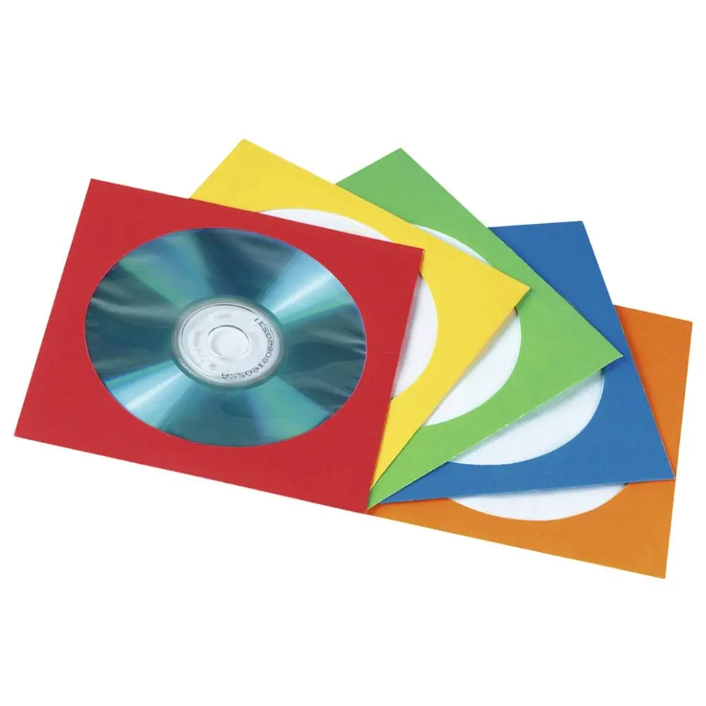 Hama papírové obaly na CD/DVD, barevné, balení 100 ks (cena za balení)