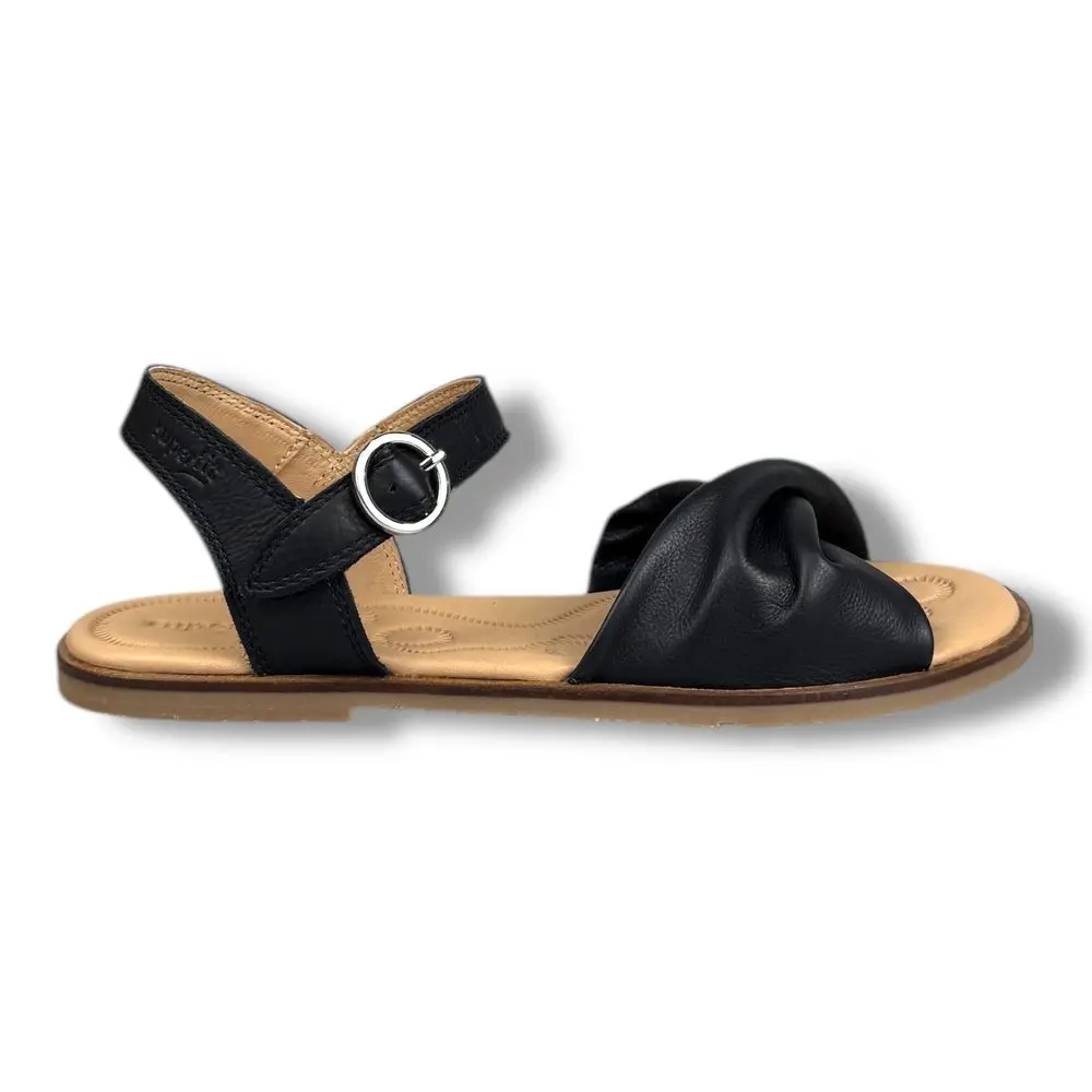 Superfit Dívčí kožené sandály FLAIR 1-001001-0000 Schwarz - 40